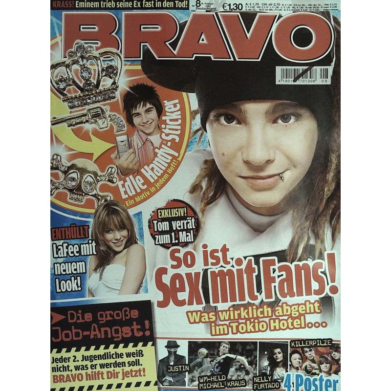 BRAVO Nr.8 / 14 Februar 2007 - Tom: So ist Sex mit Fans!