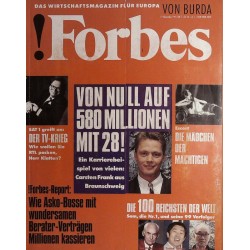 Forbes Nr. 11/November von 1991 - Voll null auf 580 Millionen mit 28