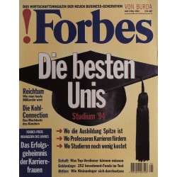 Forbes Nr. 5/Mai von 1994 - Die besten Unis