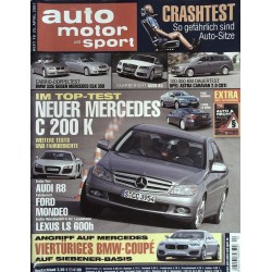auto motor & sport Heft 10 / 25 April 2007 - Mercedes C 200 K