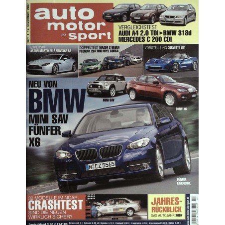 auto motor & sport Heft 1 / 19 Dezember 2007 - Neu von BMW