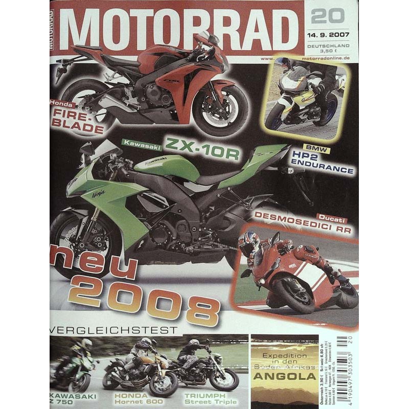 Das Motorrad Nr.20 / 14 September 2007 - Neu 2008