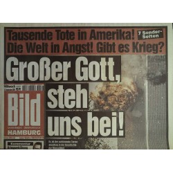 Bild Zeitung Mittwoch, 12 September 2001 - Großer Gott....