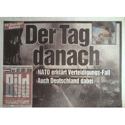 Bild Zeitung Donnerstag, 13 September 2001 - Der Tag danach...