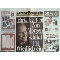 Bild Zeitung Dienstag, 26 März 2024 - Fritz Wepper