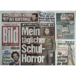Bild Zeitung Donnerstag, 4 April 2024 - Mein Schulhorror