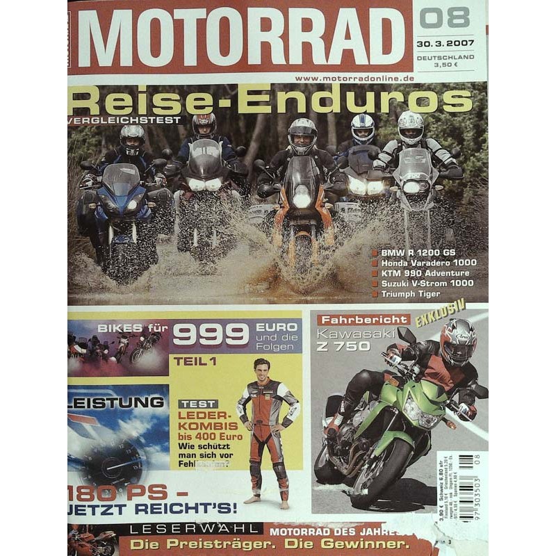 Das Motorrad Nr.8 / 30 März 2007 - Reise Enduros