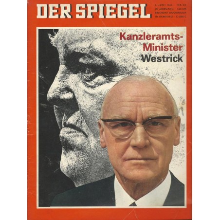 Der Spiegel Nr.24 / 6 Juni 1966 - Kanzleramts-Minister Westrick