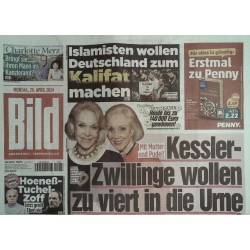 Bild Zeitung Montag, 29 April 2024 - Kessler Zwillinge