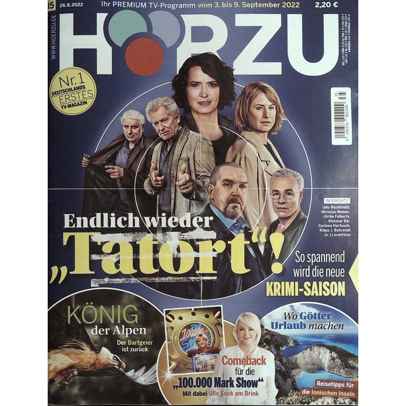 HÖRZU 35 / 3 bis 9 September 2022 - Endlich wieder Tatort!