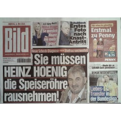 Bild Zeitung Montag, 6 Mai 2024 - Heinz Hoenig Diagnose
