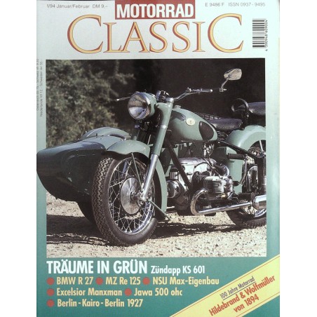 Motorrad Classic 1/94 - Januar/Februar 1994 - Zündapp KS 601 Motorrad Classic 1/94 - Januar/Februar 1994 - Zündapp KS 601