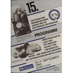 15. Historische Rennmaschinen / 10. und 11. September 1993
