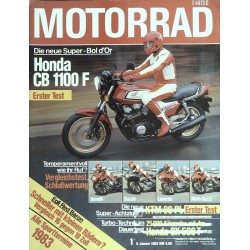 Das Motorrad Nr.1 / 5 Januar 1983 - Honda CB 1100 F