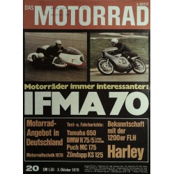 Das Motorrad Nr.20 / 3 Oktober 1970 - IFMA 70