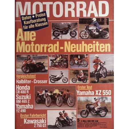 Das Motorrad Nr.5 / 3 März 1982 - Motorrad Neuheiten