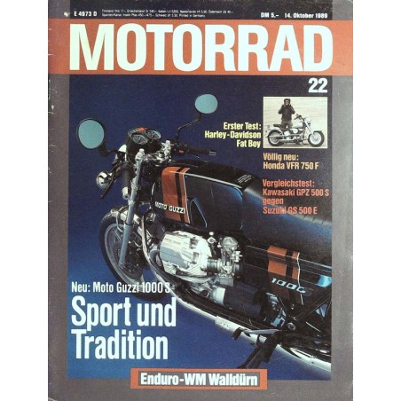 Das Motorrad Nr.22 / 14 Oktober 1989 - Moto Guzzi 1000 S Das Motorrad Nr.22 / 14 Oktober 1989 - Moto Guzzi 1000 S