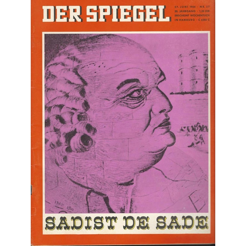 Der Spiegel Nr.27 / 27 Juni 1966 - Sadist De Sade