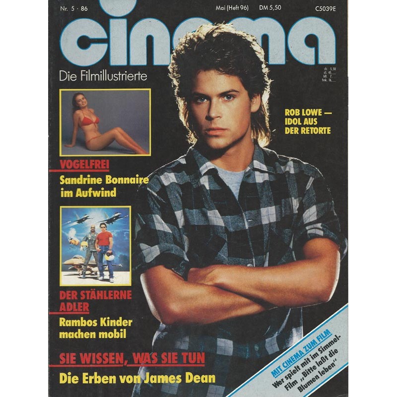 CINEMA 5/86 Mai 1986 - Rob Lowe, Idol aus der Retorte