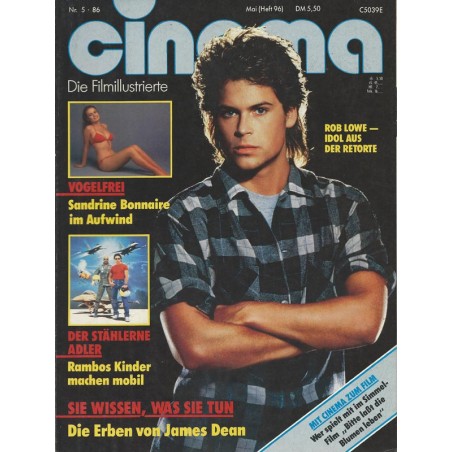 CINEMA 5/86 Mai 1986 - Rob Lowe, Idol aus der Retorte