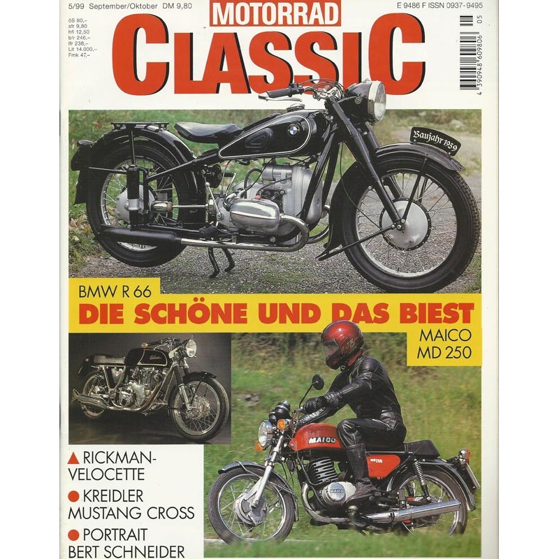 Motorrad Classic 5/99 - Sept/Okt 1999 - Die schöne und das Biest