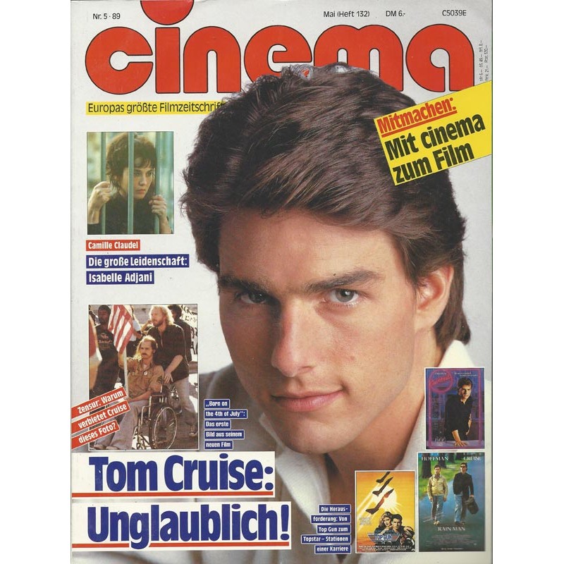 CINEMA 5/89 Mai 1989 - Tom Cruise: Unglaublich!