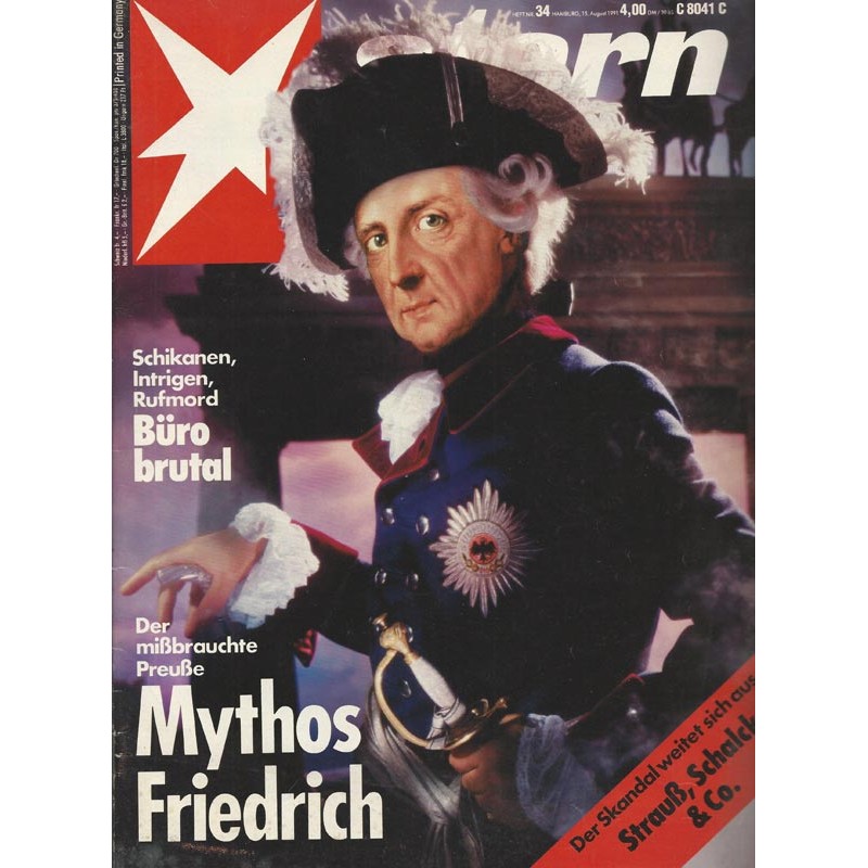 stern Heft Nr.34 / 15 August 1991 - Mythos Friedrich