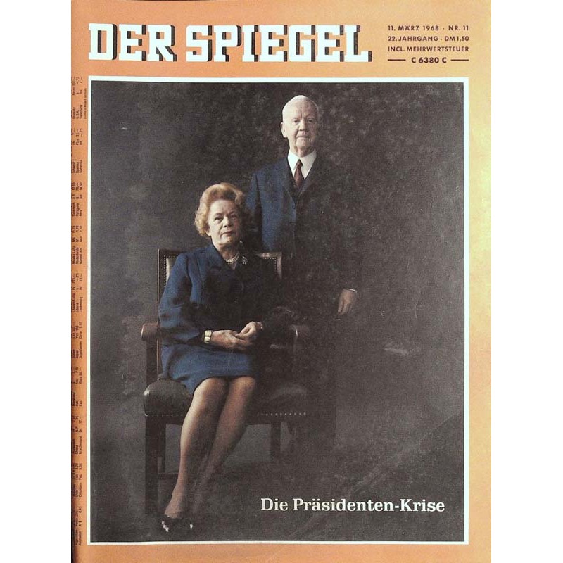 Der Spiegel Nr.11 / 11 März 1968 - Die Präsidenten-Krise
