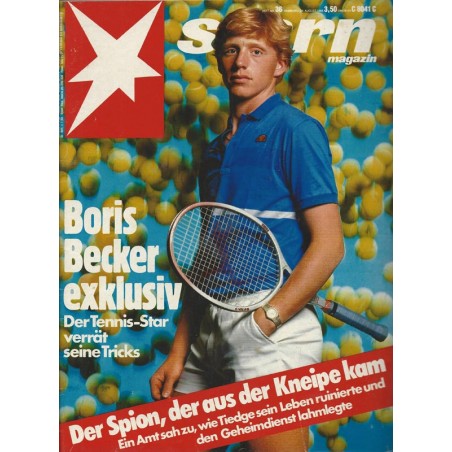 stern Heft Nr.36 / 29 August 1985 - Boris Becker exklusiv