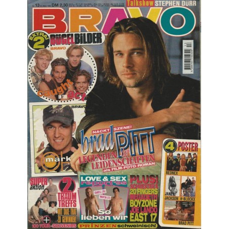 BRAVO Nr.13 / 23 März 1995 - Brad Pitt nackt Szenen