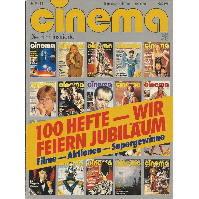 CINEMA 9/86 September 1986 - Jubiläum 100 Hefte