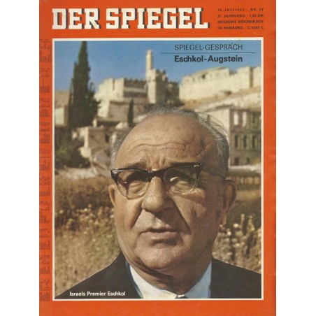 Der Spiegel Nr.29 / 10 Juli 1967 - Eschkol-Augstein
