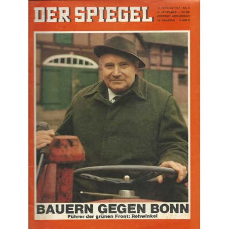 Der Spiegel Nr.8 / 13 Februar 1967 - Bauern gegen Bonn