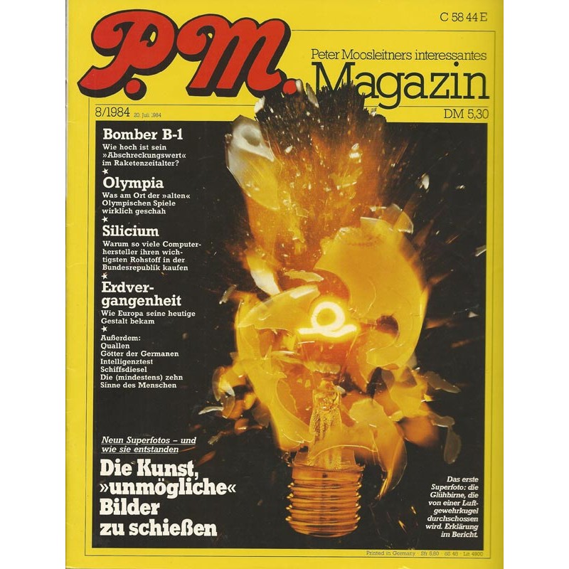 P.M. Ausgabe Aug 8/1984 - Die Kunst unmögliche Bilder zu schießen