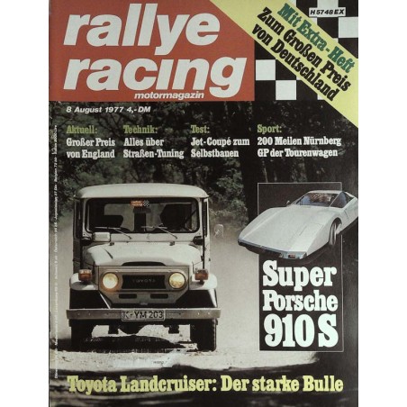 Rallye Racing Magazin 8 / August 1977 - Toyota Landcruiser Rallye Racing Magazin 8 / August 1977 - Toyota Landcruiser