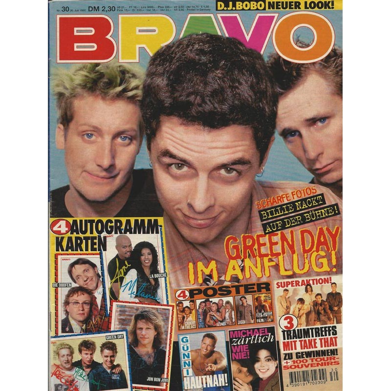 BRAVO Nr.30 / 20 Juli 1995 - Green Day im Anflug!
