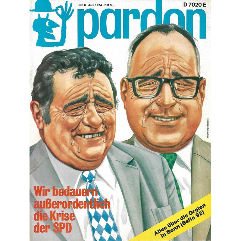 pardon Heft 6 / Juni 1974 - Wir bedauern die Krise der SPD