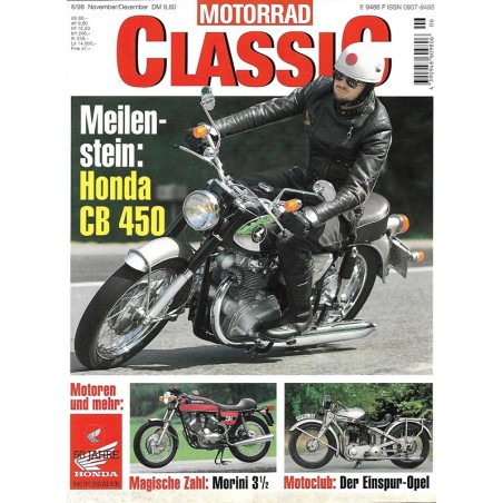 Motorrad Classic 6/98 - November/Dezember 1998 - Honda CB 450