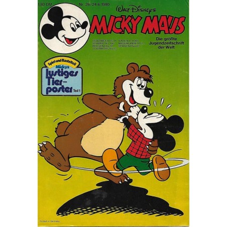 Micky Maus Nr. 26 / 24 Juni 1980 - Lustiges Tierposter Teil 1