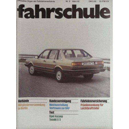Fahrschule Nr.3 / März 1982 - Volkswagen Santana
