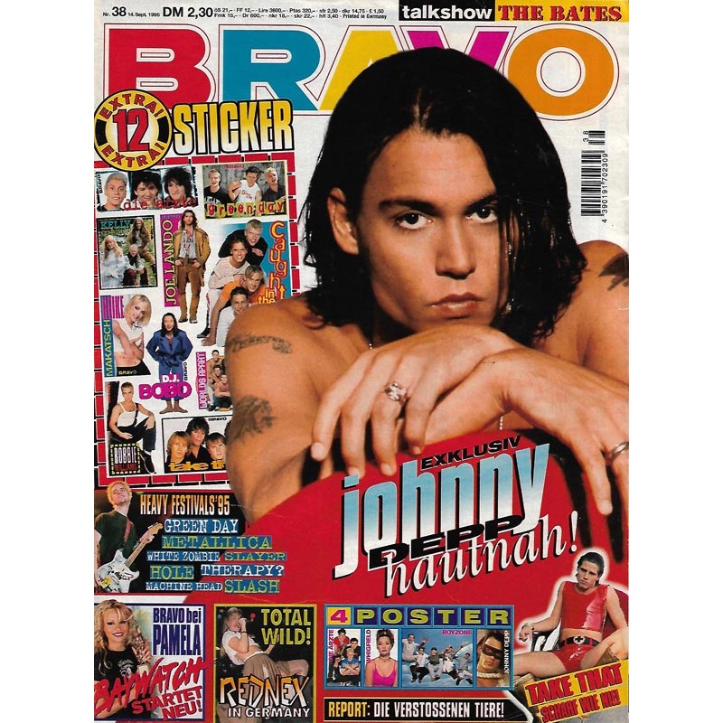 BRAVO Nr.38 / 14 September 1995 - Johnny Depp hautnah!