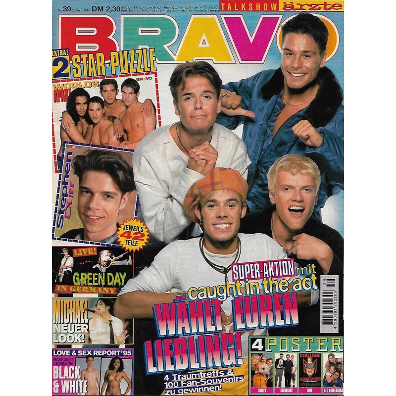 BRAVO Nr.39 / 21 Sept.1995 - Super Aktion mit Caught in the Act