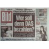 Bild Zeitung Donnerstag, 6 März 2025 - Schulden Hammer