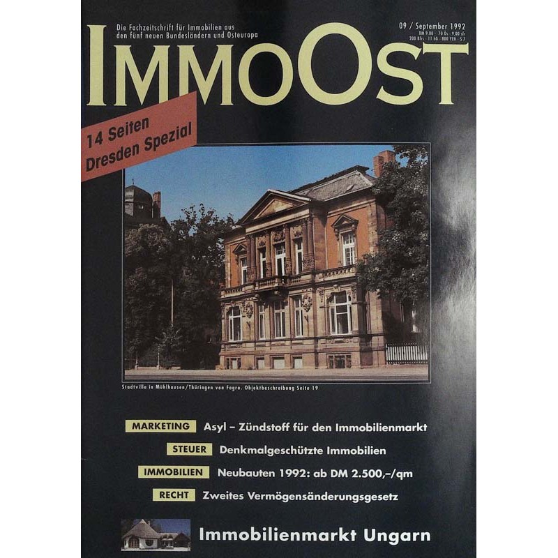 Immo Ost Nr.9/September 1992 - Stadtvilla in Mühlhausen