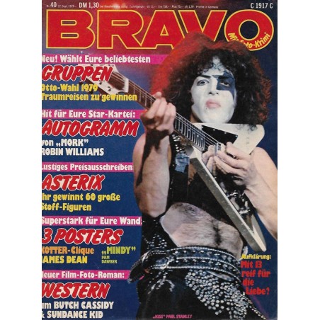 BRAVO Nr.40 / 27 September 1979 - Kiss Paul Stanley