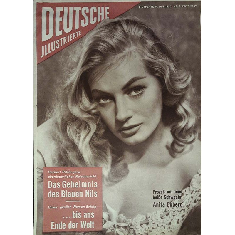 Deutsche Illustrierte Nr.2 / 14 Januar 1956 - Anita Ekberg