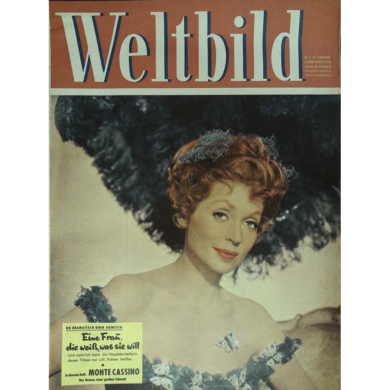 Weltbild Nr.4 / 2 Februarheft 1958 - Lilli Palmer