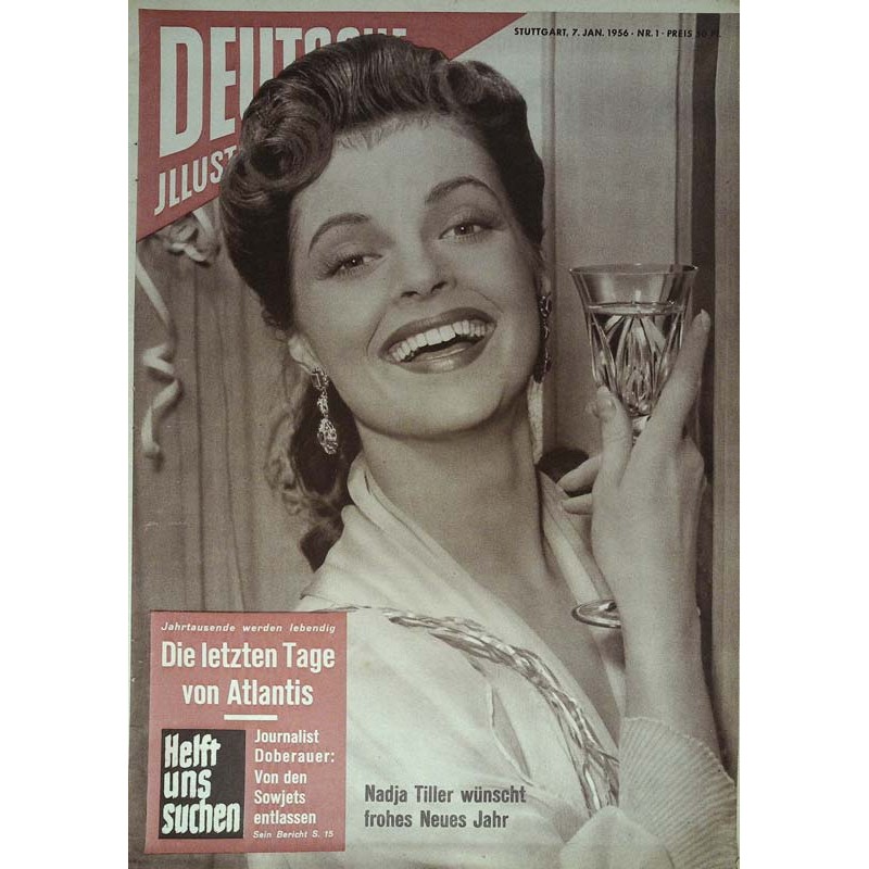 Deutsche Illustrierte Nr.1 / 7 Januar 1956 - Nadja Tiller