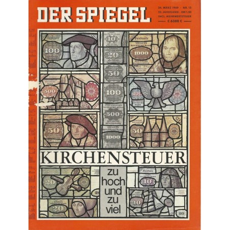 Der Spiegel Nr.13 / 24 März 1969 - Kirchensteuer