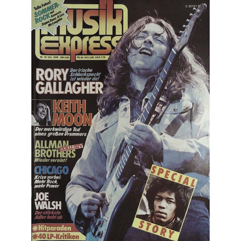 Musik Express Nr.10 / Oktober 1978 - Rory Gallagher